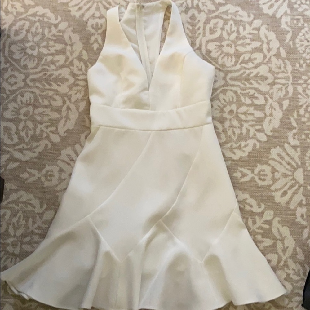 DEE DEE white ruffle mini dress